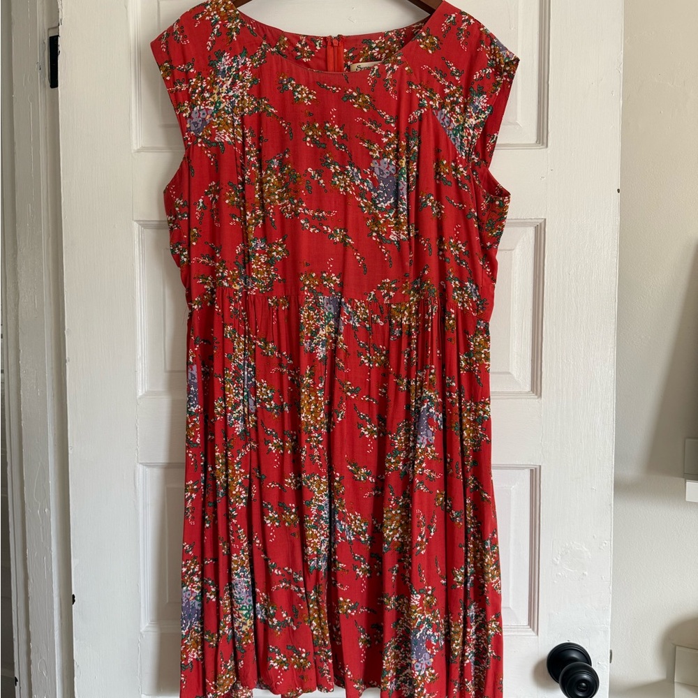 Sunny Girl Red Floral Dress